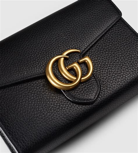 gucci black gg marmont wallet